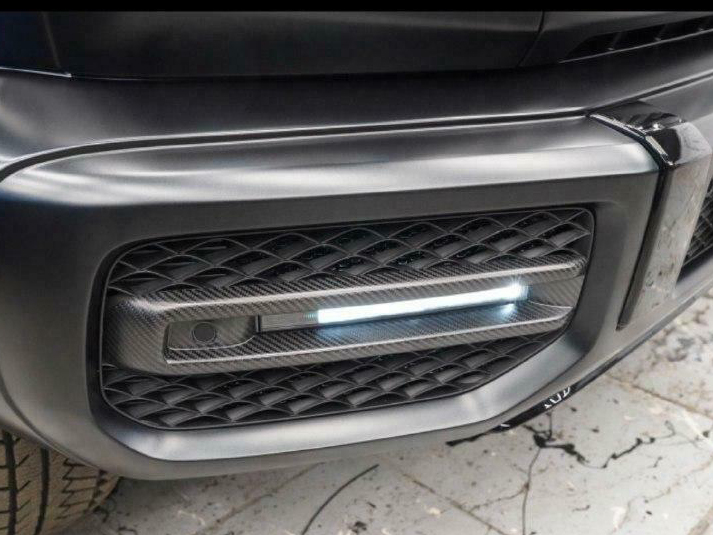 AMG Carbon Fiber LED Front Bumper Attachments for Mercedes-Benz G-Class W463A